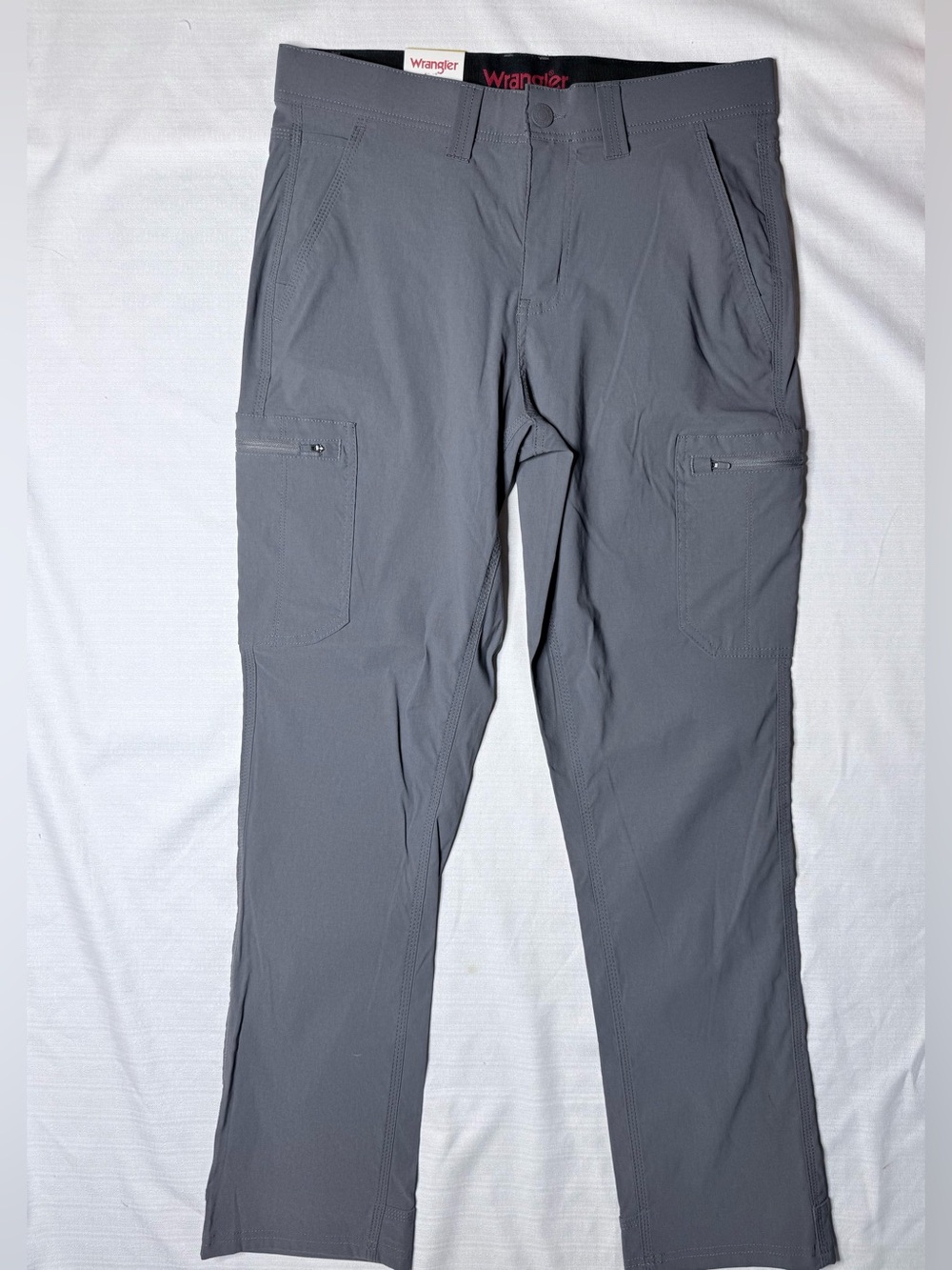 Wrangler Men's Tech Cargo Pants Gray  Regular Fit Size 32x32 New